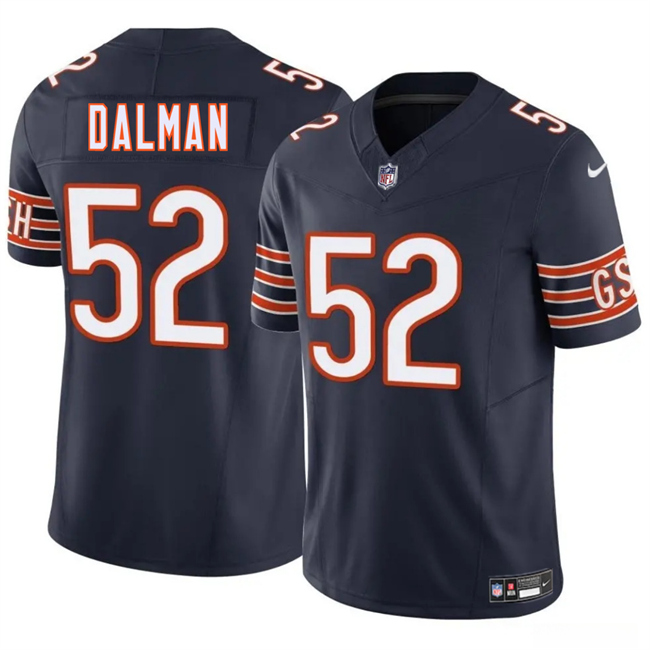 Men's Navy Chicago Bears #52 Drew Dalman 2025 F.U.S.E. Vapor Stitched Football Jersey